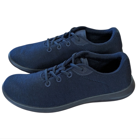 Merinos Shoes - Merinos Navy Wool Lace Up Flats Women's Size 9
